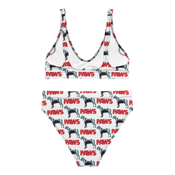 "PAWS" high-waisted bikini