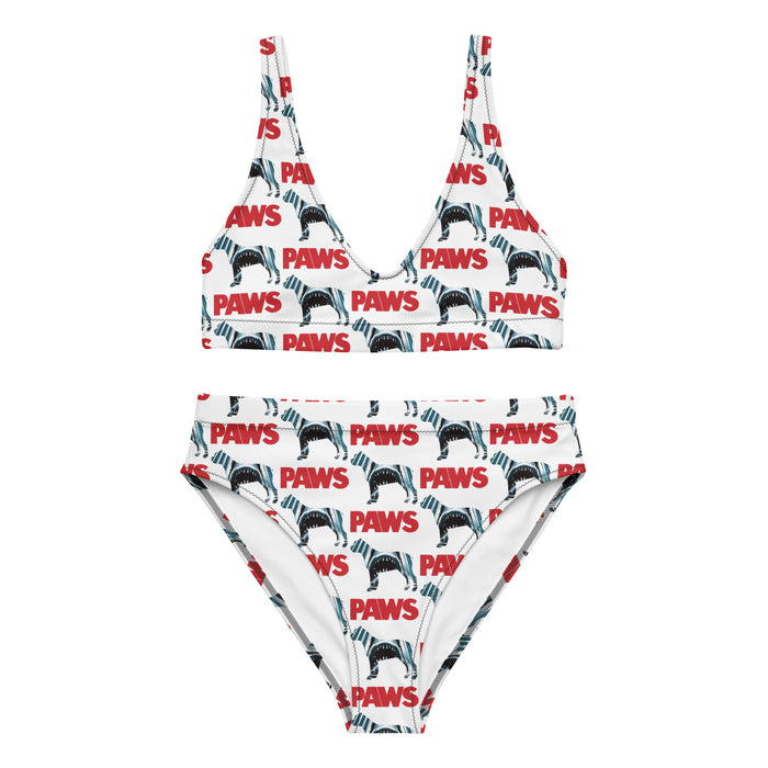 "PAWS" high-waisted bikini