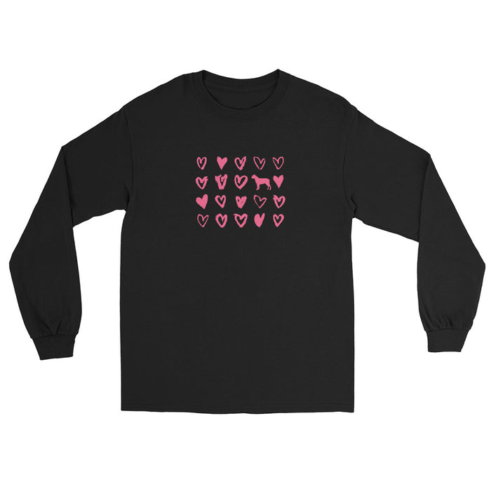 Pink Hearts Long Sleeve Shirt