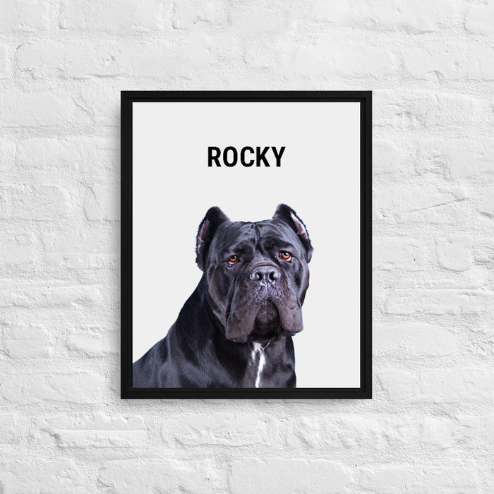 Personalized Cane Corso Framed Canvas Print